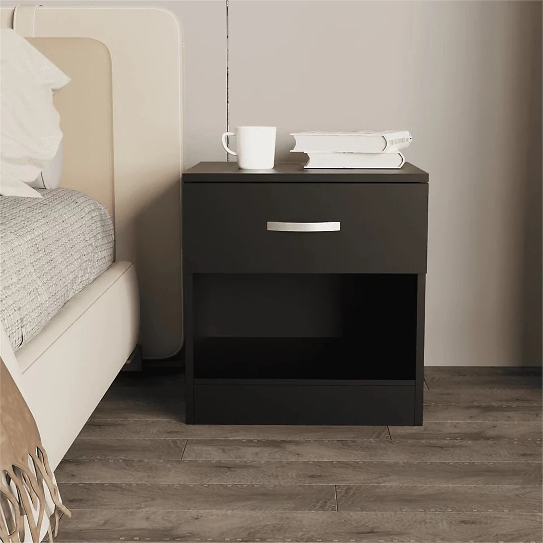 Bedroom Furniture Bedside Table   Black