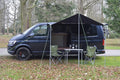 WILD EARTH SQUARE Sun Canopy Awning for Camper Vans, Van Conversions, Motorhomes or Caravans 240cm x 240cm DARK GREY