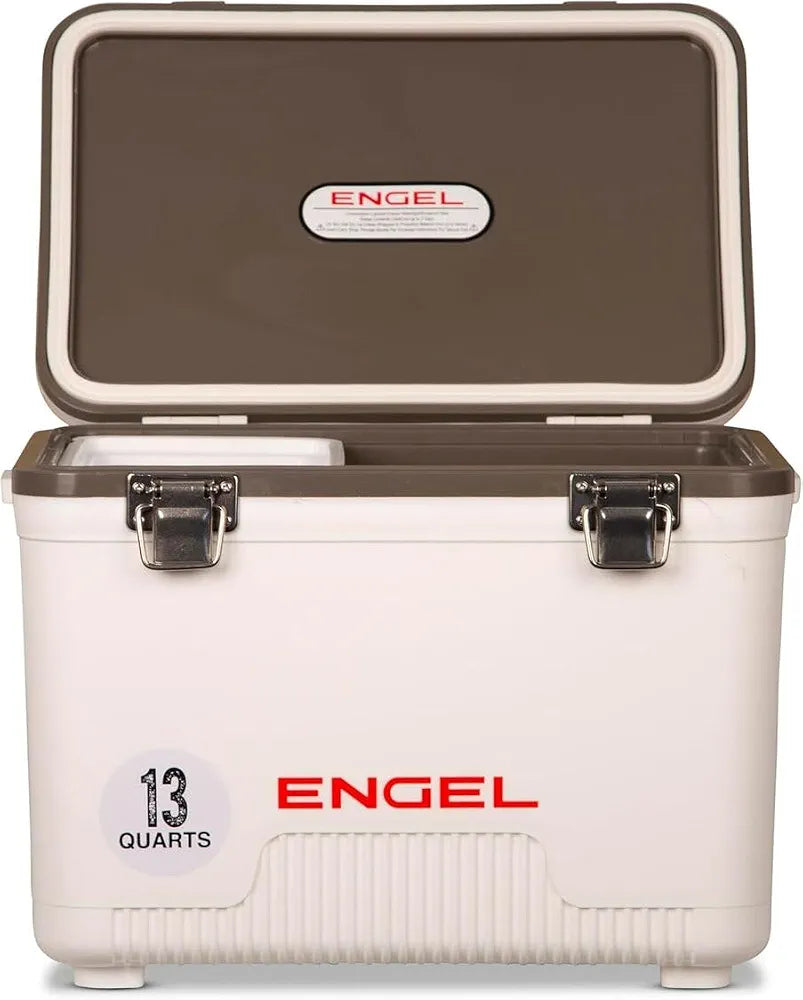 ENGEL Cooler Box 12.3 L - Leak-Proof, Drybox Cooler for Camping, Fishing, Hiking,Picnic - Mini Ice Boxes for 15 Cans, 38 x 25.4 x 28.5 CM - Small Cool Box for Drinks and Food