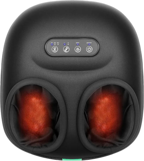 Medcursor Foot Massager Machine with Heat, Deep Kneading Air Compression Feet Massager, Shiatsu Foot Massage for Home or Office Use,Gifts for Women and Men 