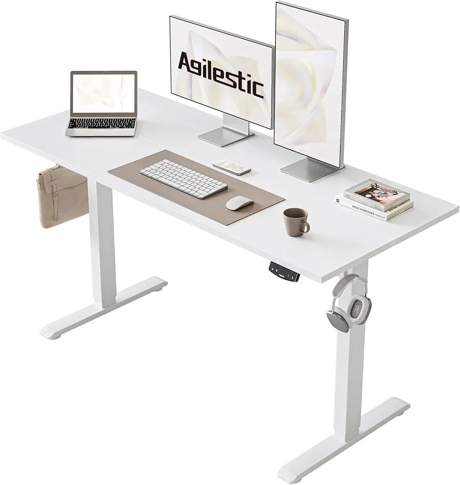 Agilestic 48 * 24 Inch Height Adjustable Electric Standing Desk, White