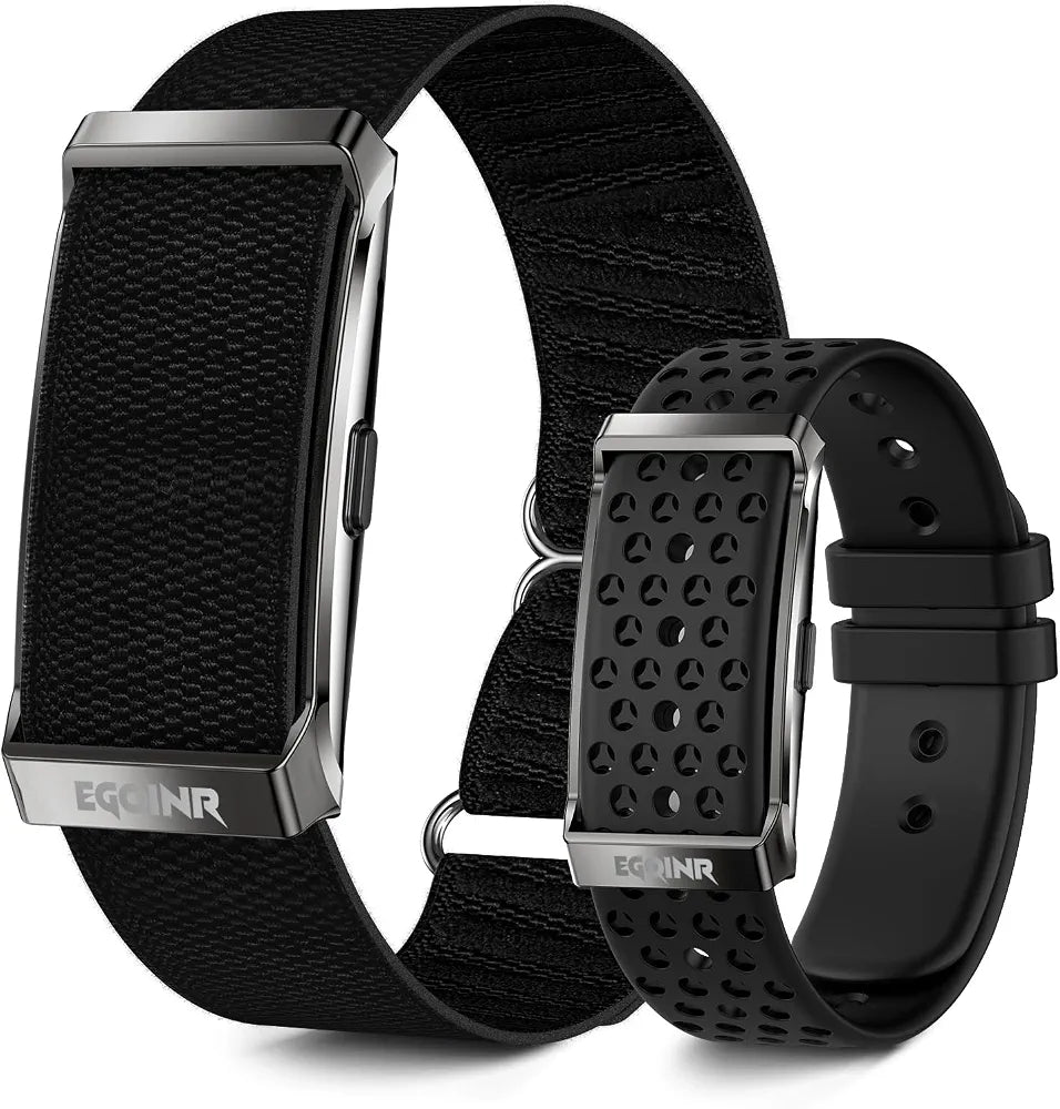 EGQINR Upgrade Smart Bracelet for Men Women, Fitness Trackers, 24/7 Continuous Heart Rate/Blood Pressure/HRV/Stress Monitor, 24H Sleep Tracker, 170+ Sports Modes Smart Wristband with Free APP 2 Bands