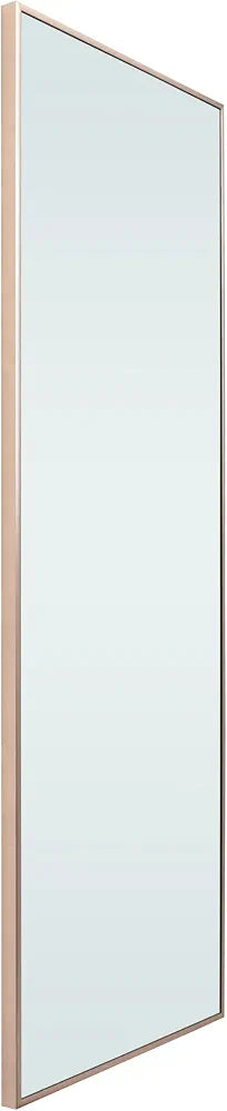 Rose Gold Metal Wall Mirror, 40 X 110 cm, Full Length Mirror, Aluminium Frame, Tempered Glass, Hangs Horizontally or Vertically