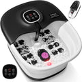 Foot Spa and Massager with Heater, Heated Foot Bath with Remote Control, Pumice Stone, Bubbles, 16 Massage Rollers, Red Light, Pedicure Footspa with Heat, Gift Ideas for Feet Care